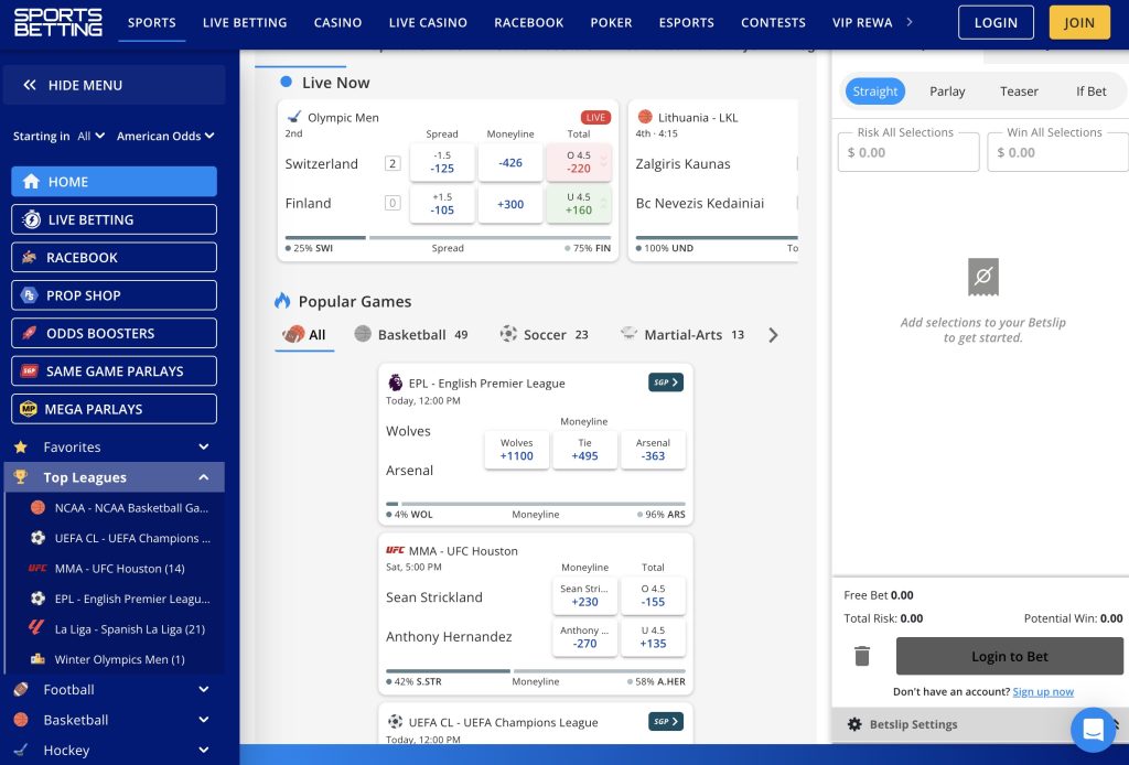 Sportsbetting.ag Online Sports Betting Site